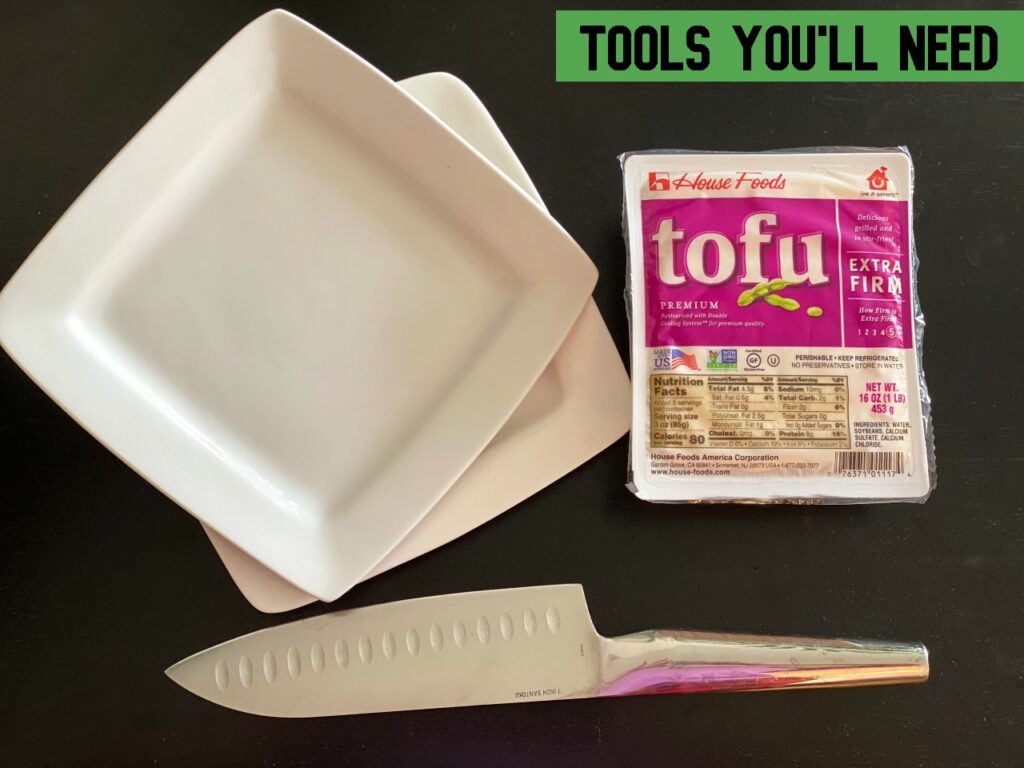 tools you need knife plates tofu package